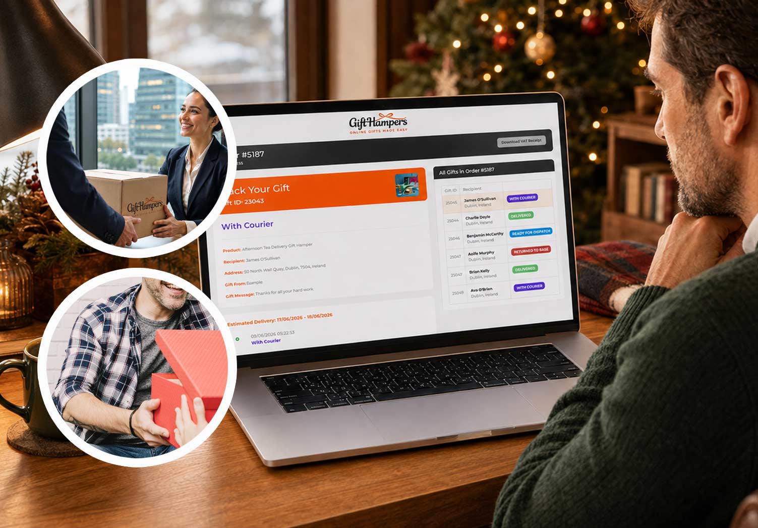 realtime tracking corporate gift hamper delivery in Luxembourg